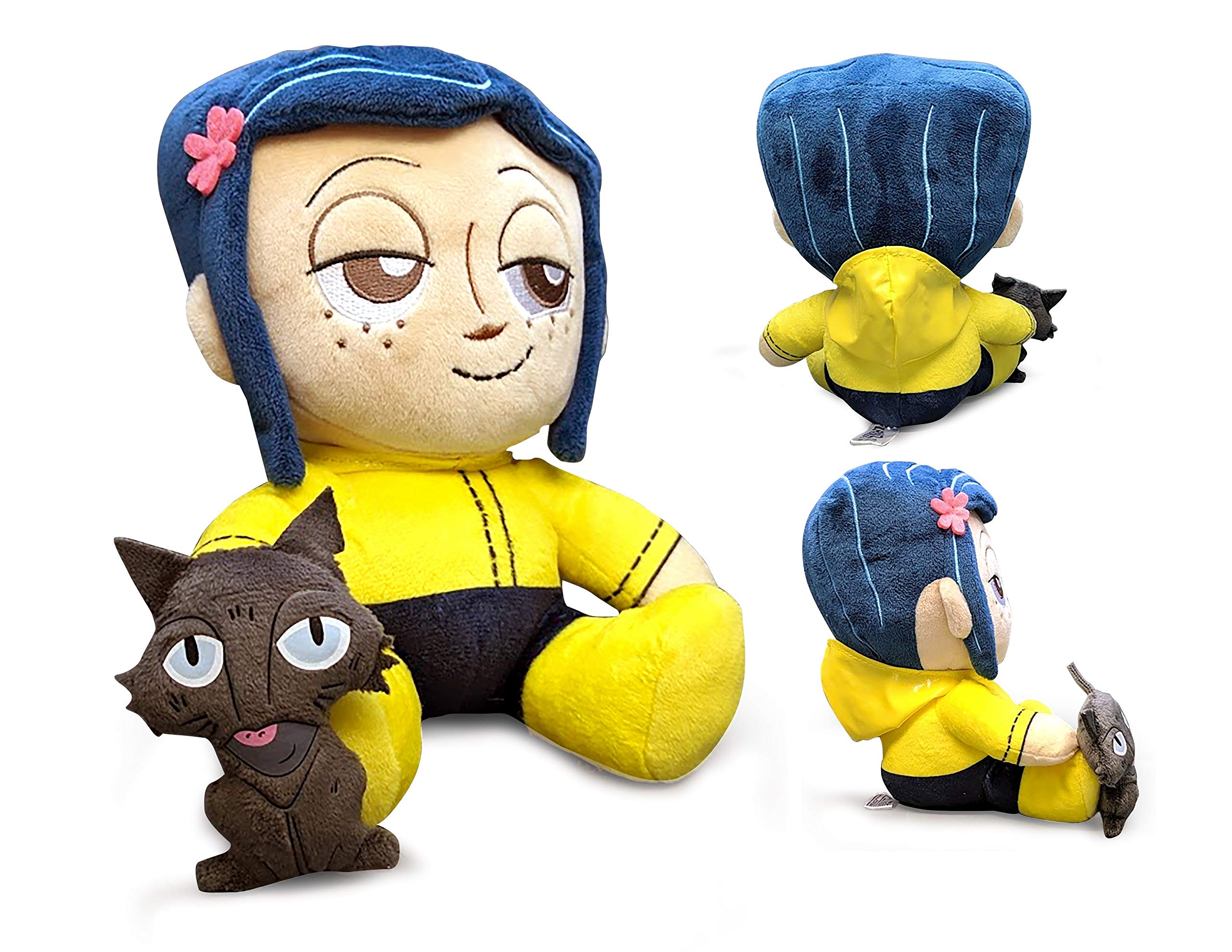 Kidrobot Coraline and The Cat Phunny plush side view for cuddle-friendly fun