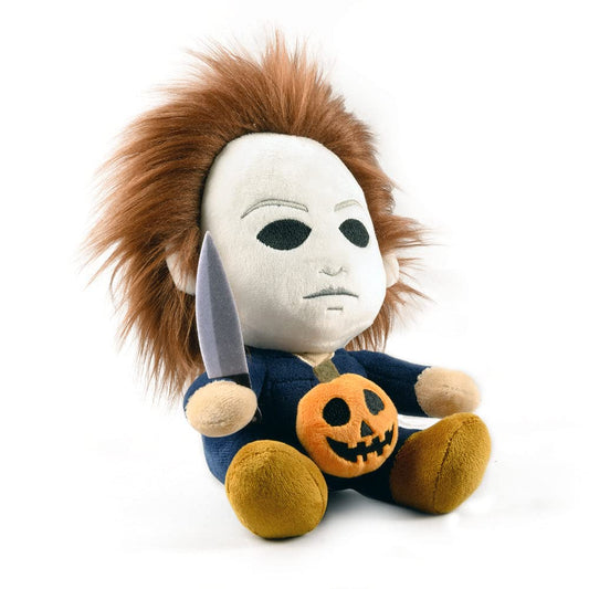 Kidrobot Michael Myers Plush Phunny sitting pose ideal for desk decor