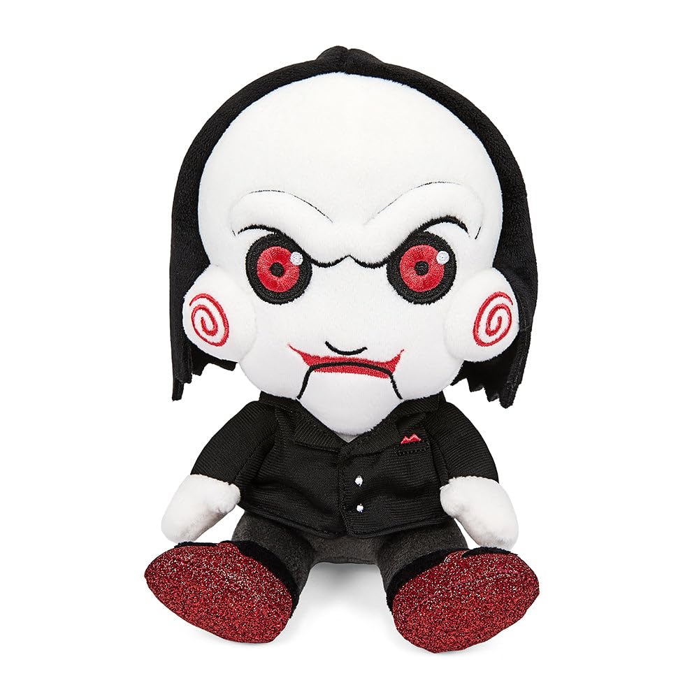 Kidrobot Saw Billy Phunny Plush, 8-inch display-ready figure for collectors.