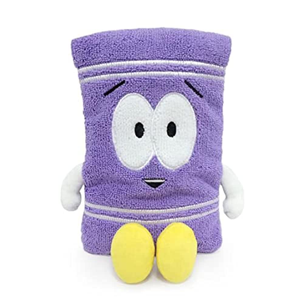 Kidrobot Towelie plush front view, soft fabric ideal for display and cuddling.