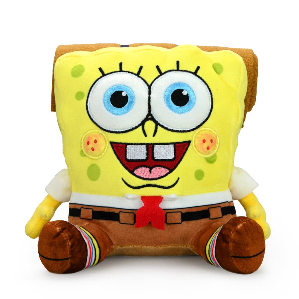 Kidrobot SpongeBob Kamp Koral plush with backpack, ready for camp adventures.