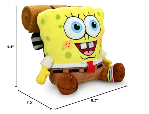Display-ready SpongeBob Kamp Koral plush enhances shelves or desks with character.