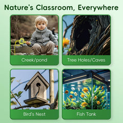 Kids Borescope outdoor camping companion for nature journaling adventures.