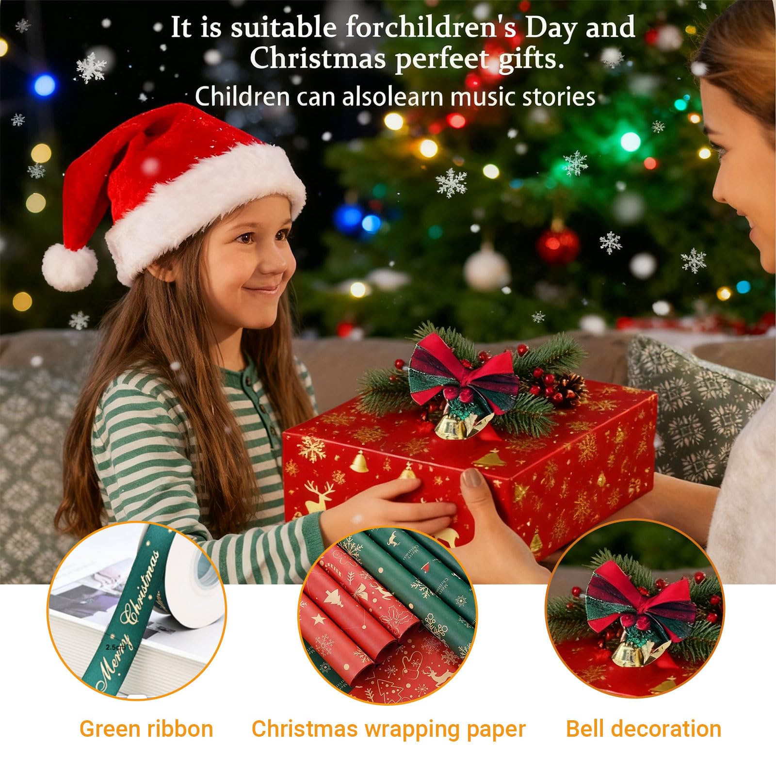 Kids Phonograph eight recording cards for personalized content