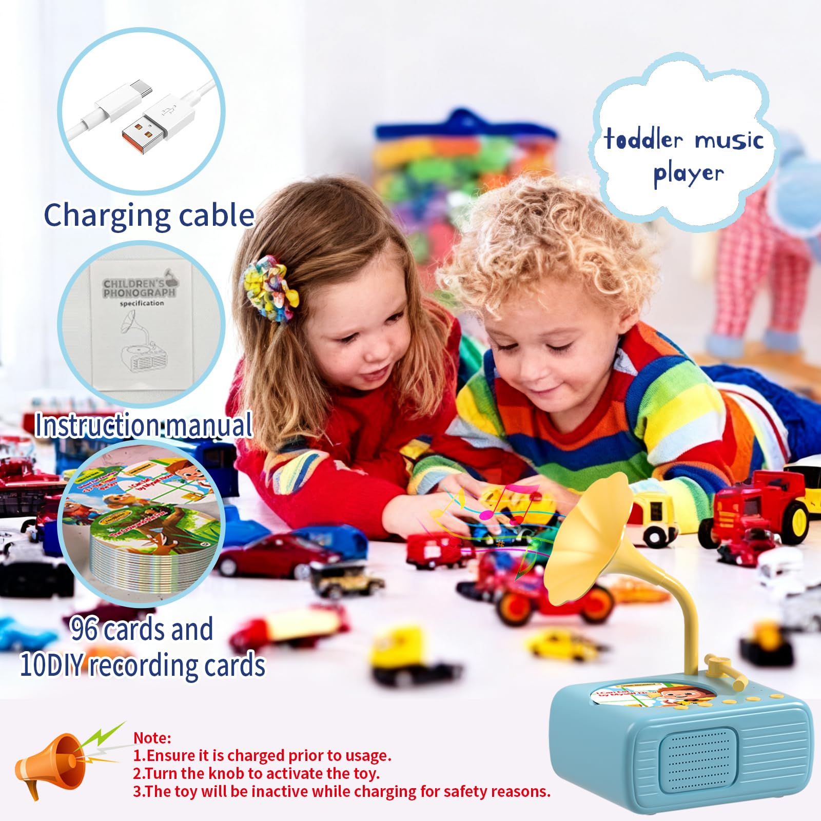 Kids Phonograph safety with rounded edges for safe toddler play
