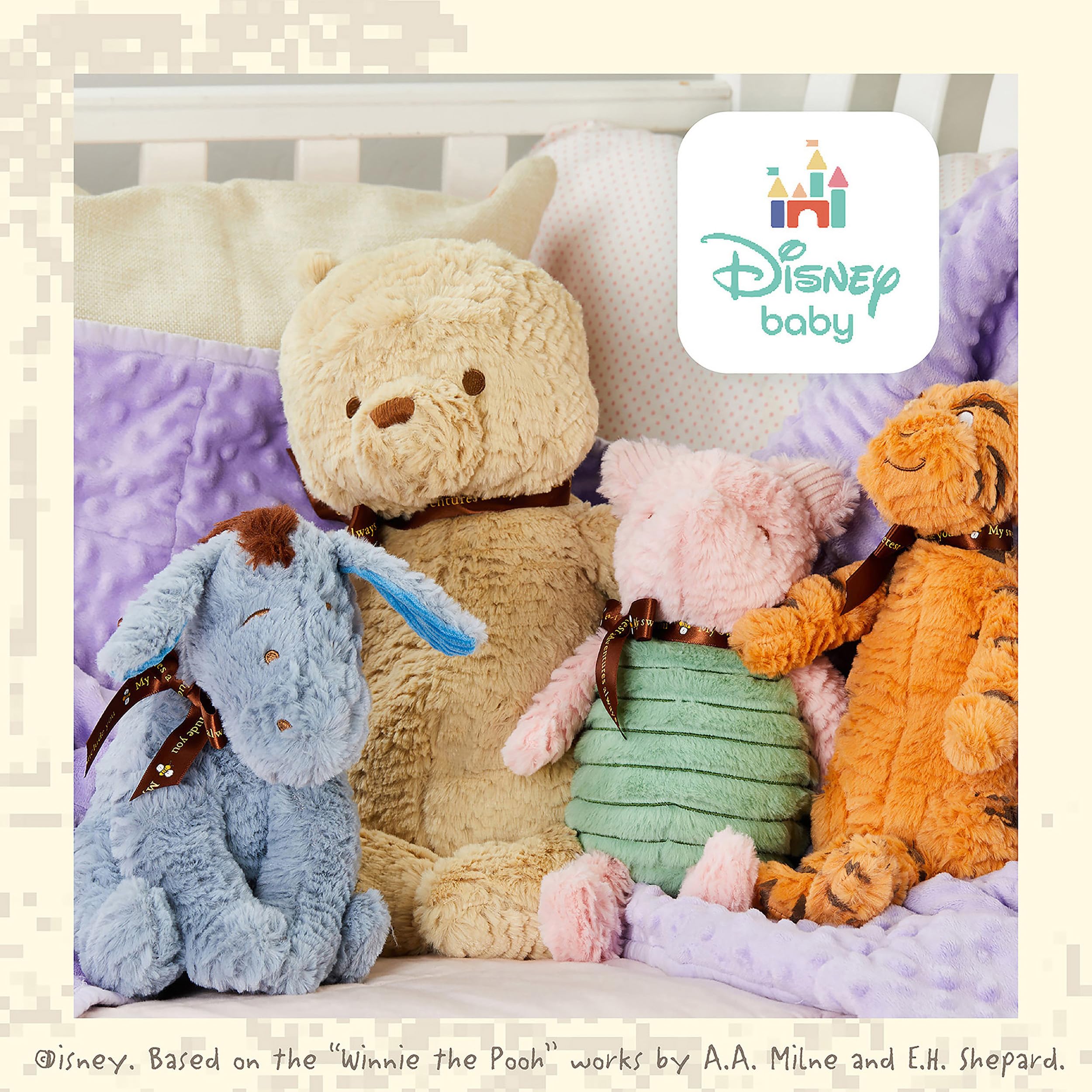 Kids Preferred Pooh cuddly collection plush for keepsakes