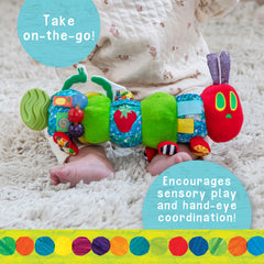 World of Eric Carle Caterpillar crinkle fabric enhances tactile exploration and sensory play