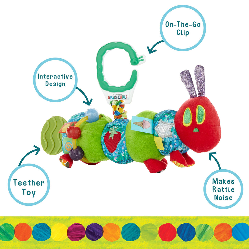 World of Eric Carle Caterpillar jingle rattle adds gentle sounds for playful discovery