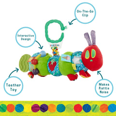 World of Eric Carle Caterpillar jingle rattle adds gentle sounds for playful discovery