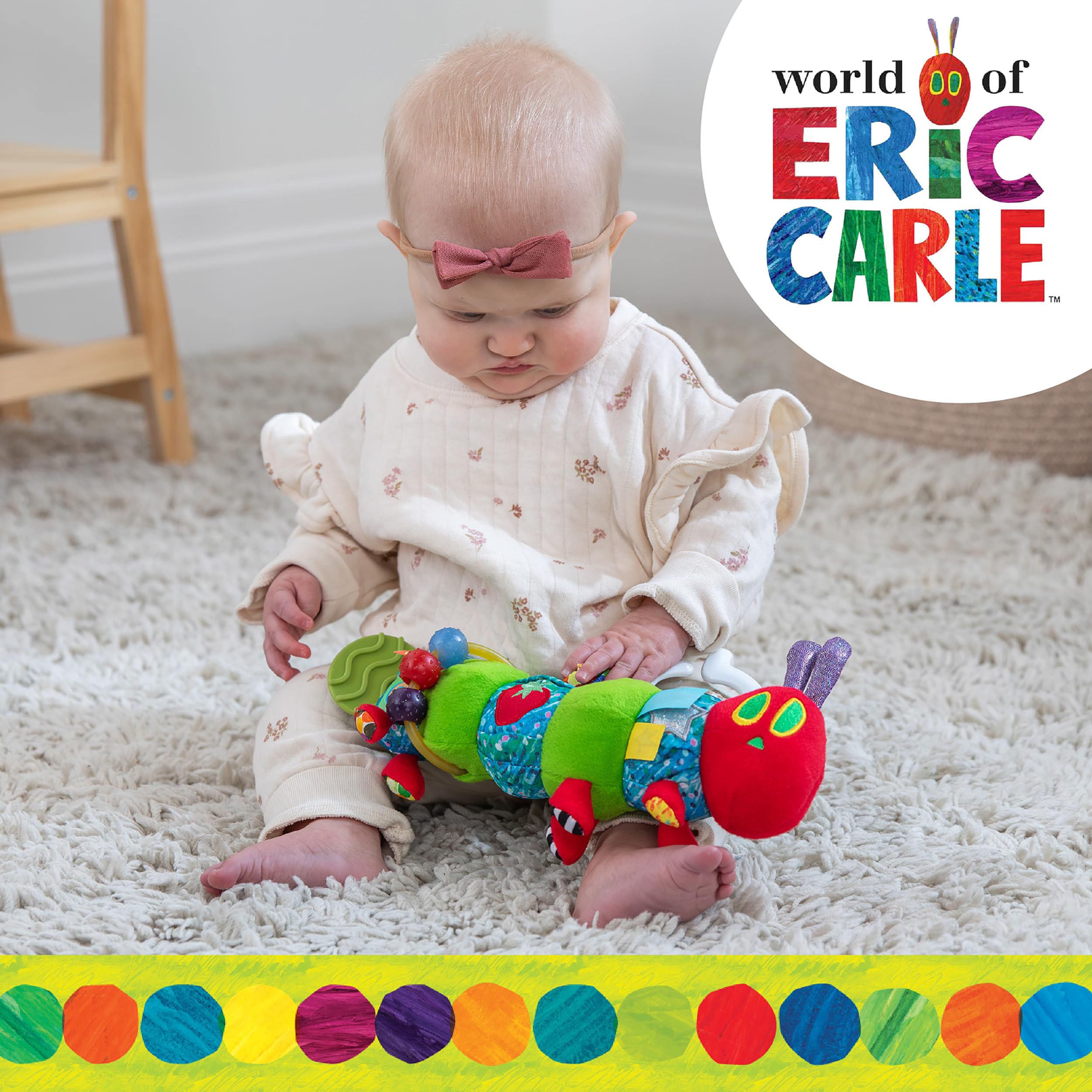 World of Eric Carle Caterpillar measures 11 inches for portable play and comfort
