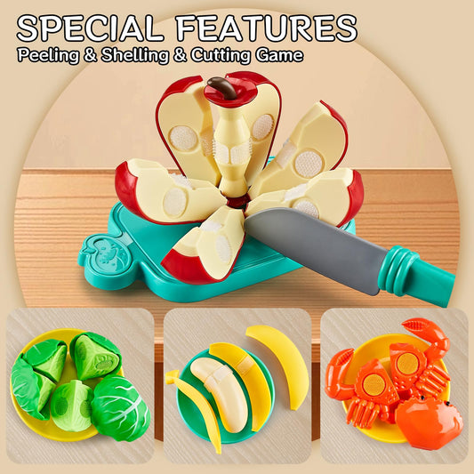 Kidsciety fruits and vegetables promote fine motor skills through safe slicing play