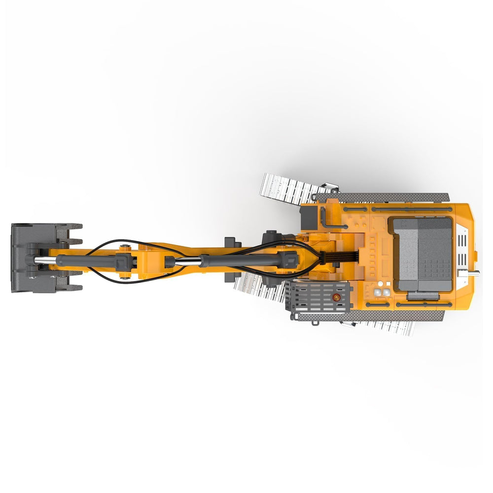 KidsFaves RC excavator with LED lights and engine sounds for immersive operation