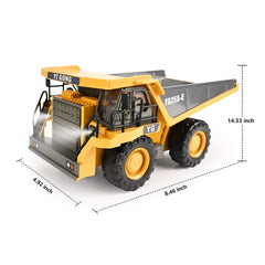 KidsFaves durable steel bed on RC dump truck for rugged play