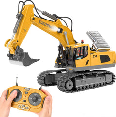 KidsFaves RC Excavator with 680-degree rotation for versatile digging play.