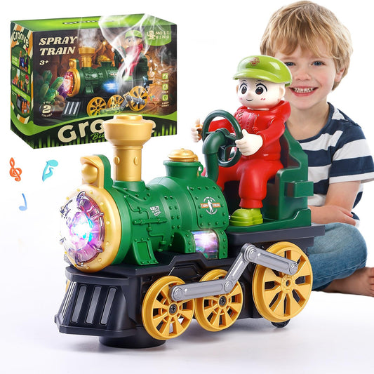 KidsMind electric train toy front lights for engaging play at night