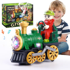 KidsMind electric train toy front lights for engaging play at night