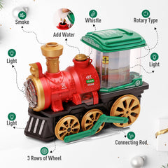 KidsMind train toy emitting safe smoke for realistic play scenes.