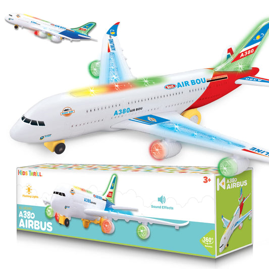 Kidsthrill Airplane Toy with bright lights enhances pretend flight play.