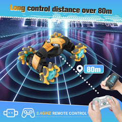 Kidstinct RC car performing a 360 degree rotation stunt