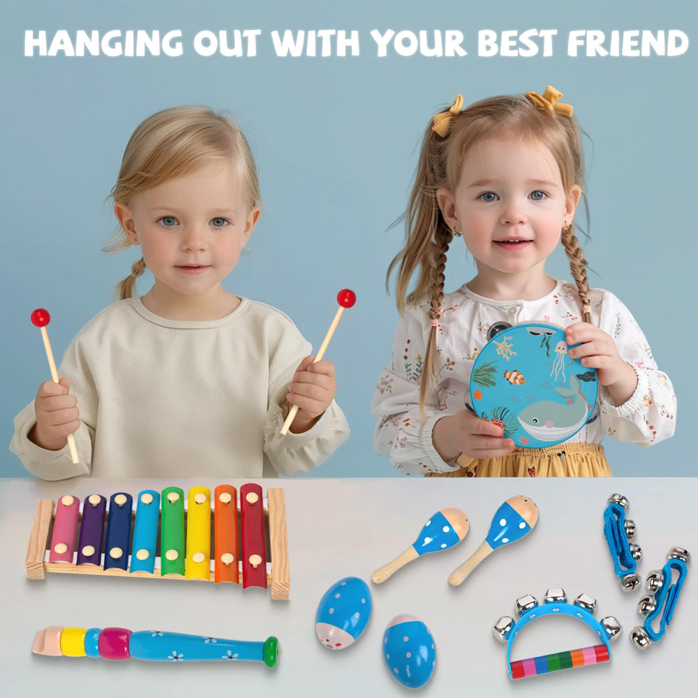 KIDS TOYLAND preschool music set ideal for group activities and sharing.