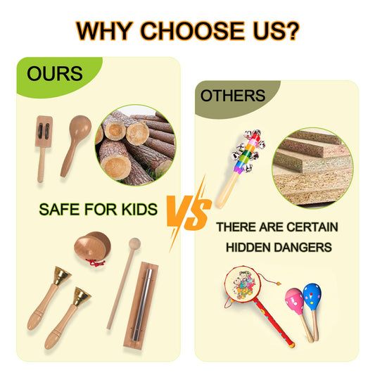 KIDS TOYLAND wooden shaker for toddlers enhances auditory awareness during play.