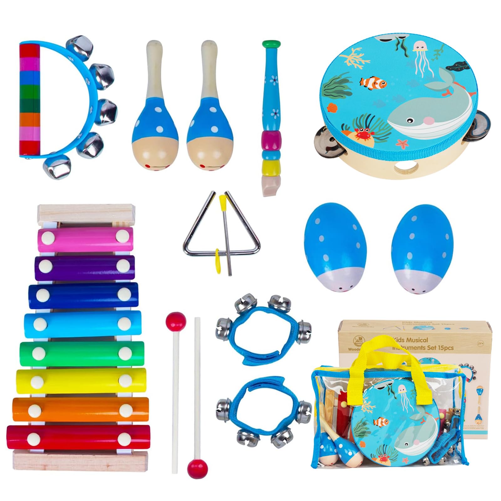 KIDS TOYLAND wooden xylophone for toddlers boosts rhythm recognition during playtime.