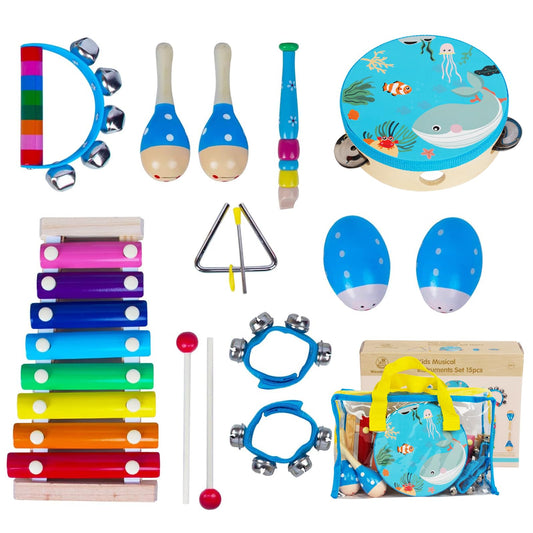KIDS TOYLAND wooden xylophone for toddlers boosts rhythm recognition during playtime.