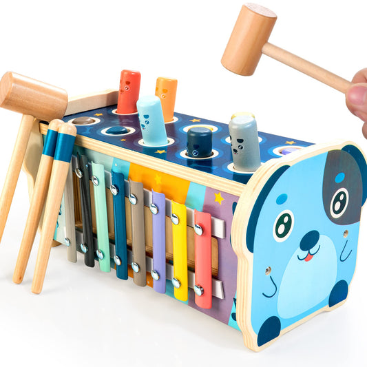 KIDWILL montessori pounding bench for toddlers, promoting coordination.