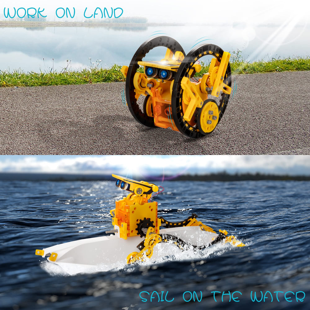 KIDWILL solar-powered robot in action powered by sunlight encourages learning.