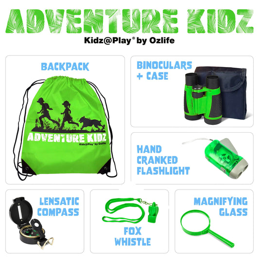 Kidz@Play Adventure Kidz kit binoculars for close-up birdwatching observations.