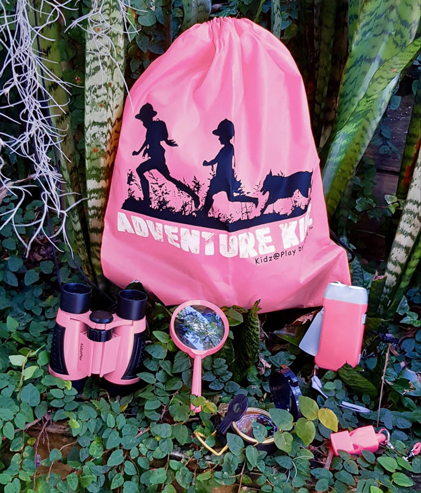 Kidz@Play Adventure Kidz Kit fox whistle for signaling and safety during hikes.