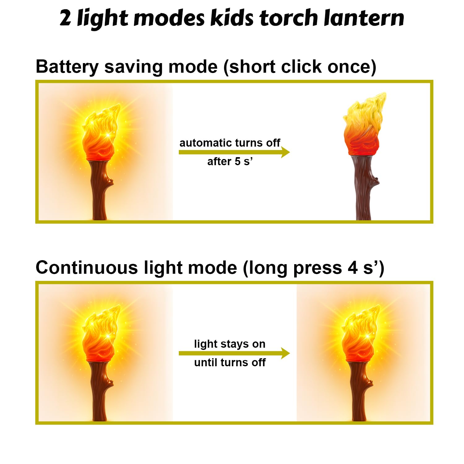 KidzAdventure Adventurer's Torch Lantern emits natural cricket sounds for camping ambience.