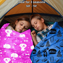 KidzAdventure backpack-style sack eases carrying for young campers.
