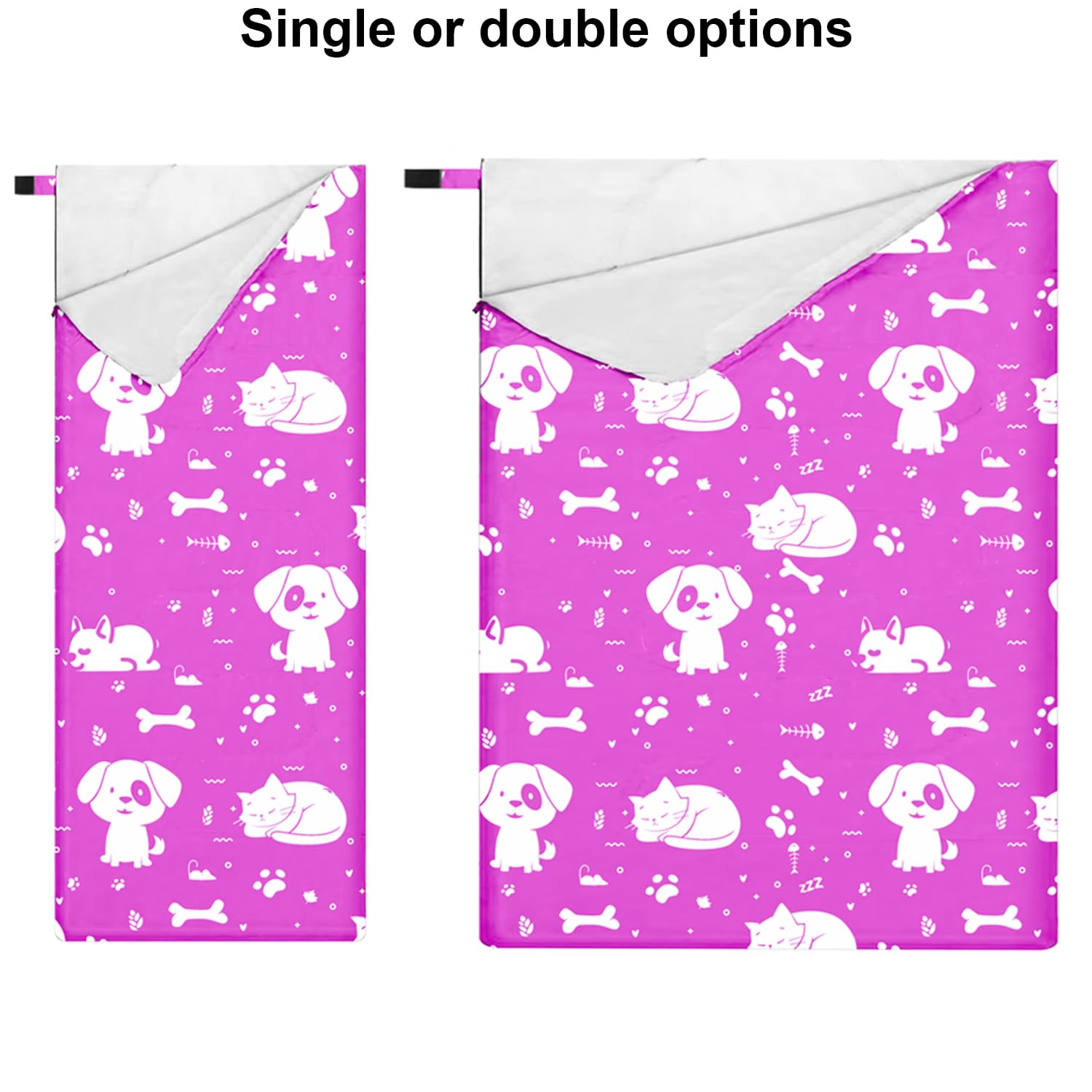KidzAdventure single or double kids sleeping bag for siblings on adventures.