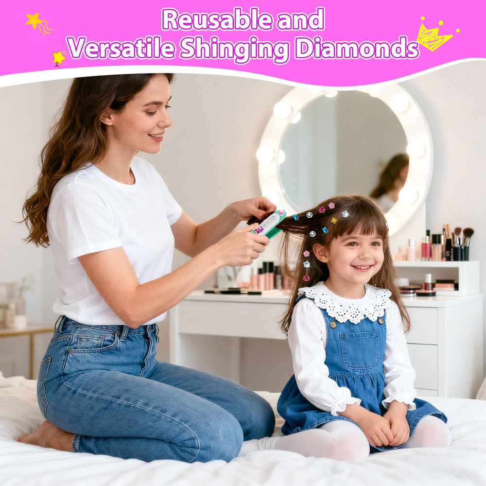 Kidzkube hair gem refill with 24 rhinestones ready for styling