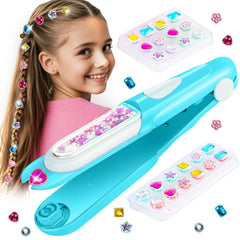 Kidzkube Hair Gem Stamper Tool for quick, sparkling DIY hairstyles at home.