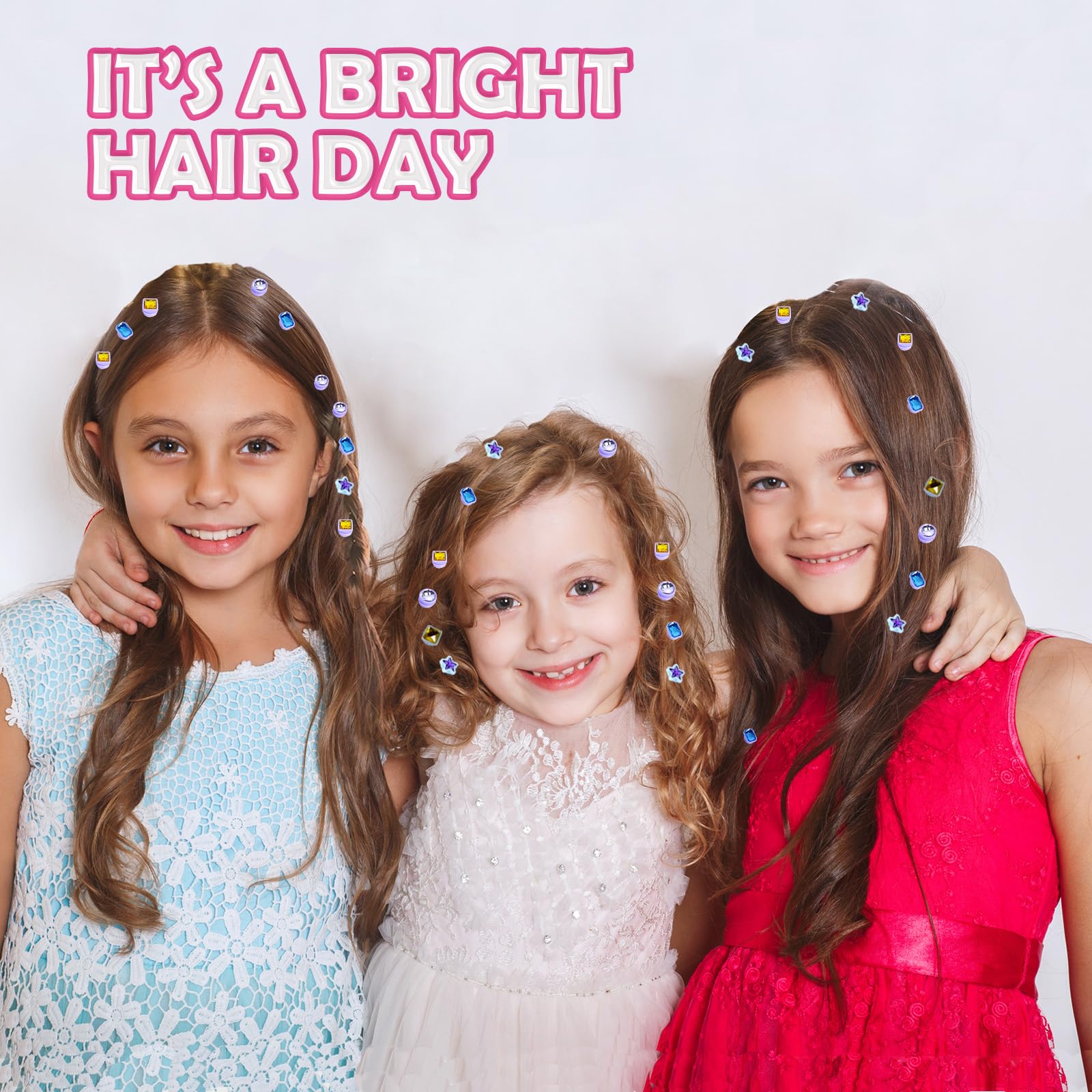 Kidzkube sparkle hair accessories kit for at-home salons.