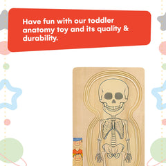 Kidzlane Boy Wooden My Body Puzzle child learning scene, curious playtime setup