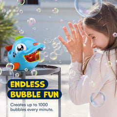 Kidzlane included bubble solution bottles ready for extended outdoor play