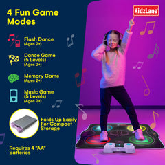 Kidzlane dance mat arcade games offer varied challenges for creative moves.