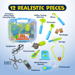 Kidzlane Doctor Kit carrying case keeps tools organized for tidy playtime