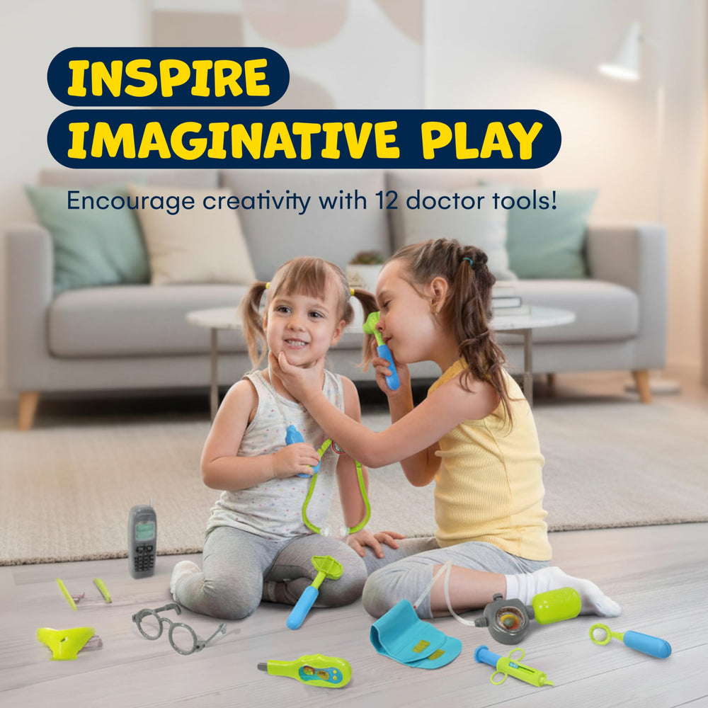 Kidzlane Doctor Kit cellphone sounds enhance interactive role-play scenarios