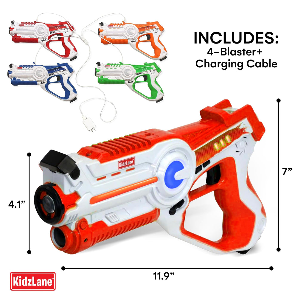 Kidzlane laser tag submachine gun delivers rapid-fire vibes for intense rounds.
