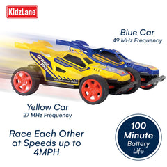 Kidzlane RC cars two-player frequencies enable simultaneous play