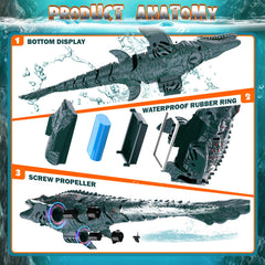 KIEAHCEY Mosasaurus tail action for dynamic water swimming play