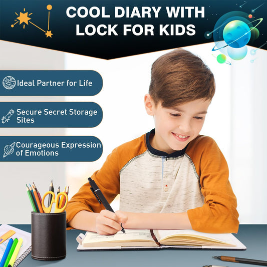 Kifredwo diary lock with metal combination for secure private notes