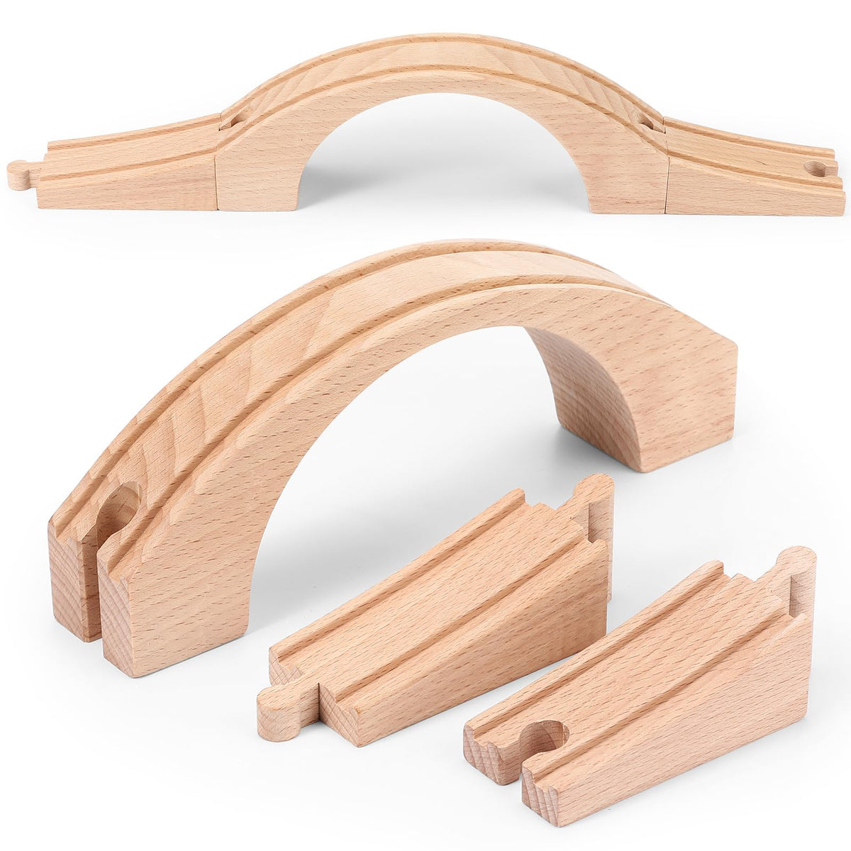 Kigley wood train bridge arch 15inch: sturdy arch for varied track layouts
