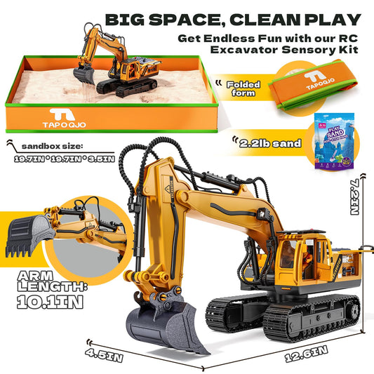 Kigwux excavator with lights and sounds for engaging indoor and outdoor play.