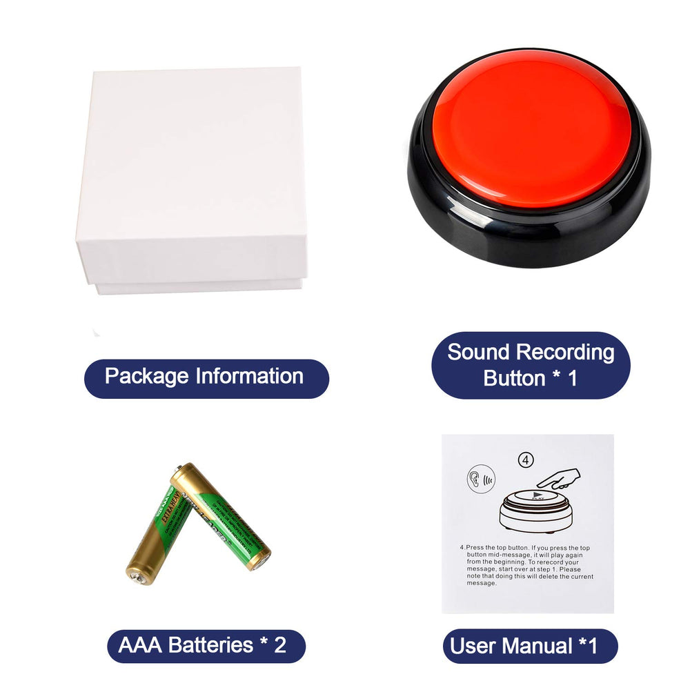 kihajo black red tone button visually striking and easy to spot