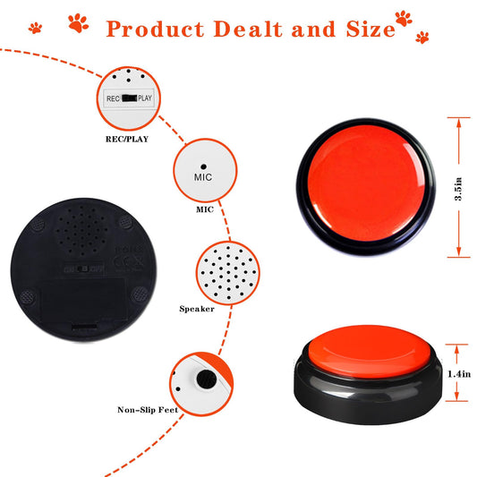 kihajo easy recording button setup aids quick message creation and playback